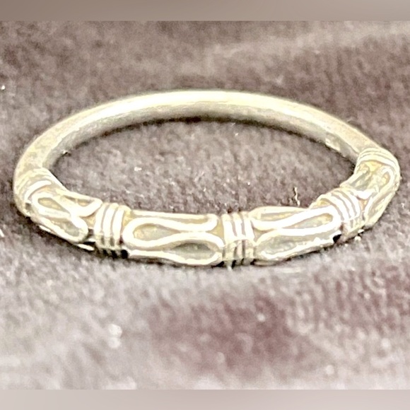 Sterling Silver Knotted Rope Women's Ring Stamped 925 Knot Design Bali Balinese - Picture 1 of 15